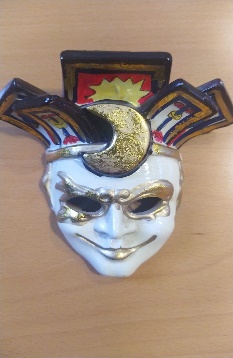 Maschera decorativa arlecchinesca
