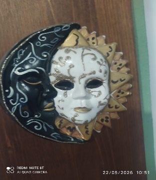 Maschera decorativa Sole e Luna