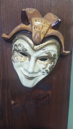 Maschera del giullare dorato