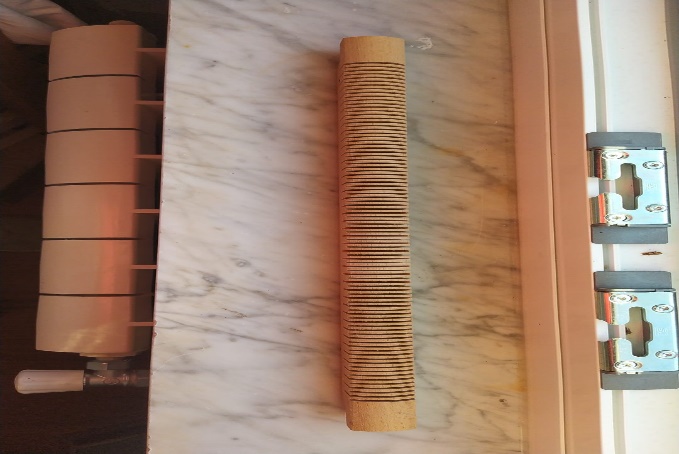 Pettine cilindrico per tessitura